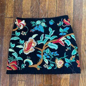 Zara Embroidered Mini Skirt